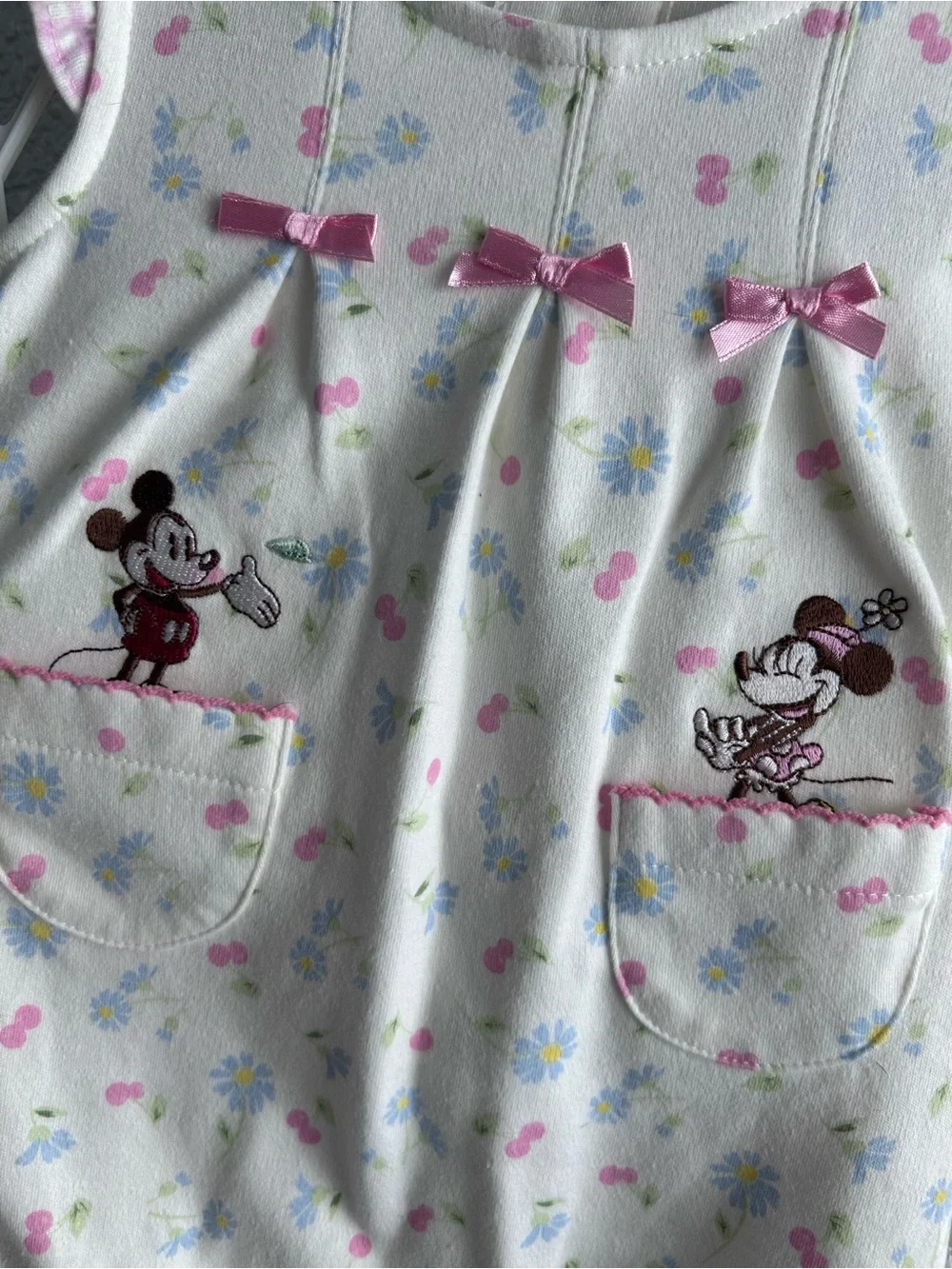 HTF Disney Once Upon a Memory Kohl’s Mickey & Minnie Floral Bubble Romper Hat